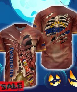 Twisted Tea Halloween Freddy Krueger Baseball Jersey Shirt New All Over Print