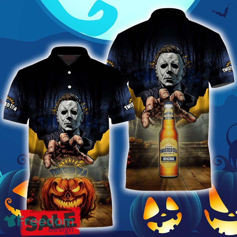 Twisted Tea Halloween Michael Myers Polo Shirt For Men Women Gift Christmas Holidays image Twisted Tea Halloween Michael Myers Polo Shirt For Men Women Gift Christmas Holidays - Twisted Tea Halloween Michael Myers Polo Shirt For Men Women Gift Christmas Holidays