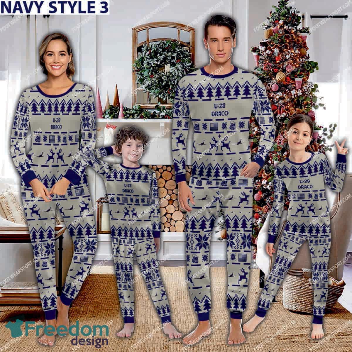 U 28 Draco U28 Aircraft Ugly Christmas Family Pajamas Set Army Gift image U-28 Draco U28 Aircraft Ugly Christmas Family Pajamas Set Army Gift - U-28 Draco U28 Aircraft Pajamas Set Family Photo Navy