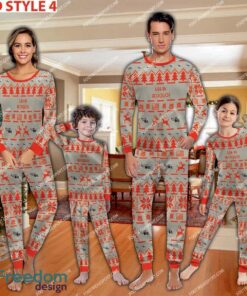 UH-1N Iroquoi UH1N Aircraft Pajamas Set Men Women Children Christmas - UH-1N Iroquoi UH1N Aircraft Pajamas Set Family Photo Red