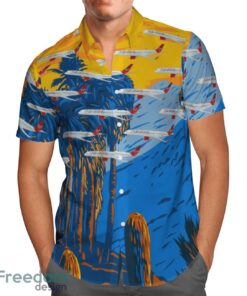 UK Airlines Virgin Atlantic Airbus A350-1000 Summer Hawaiian Shirt Product Photo 2