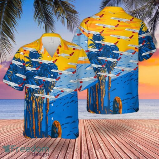 UK Airlines Virgin Atlantic Airbus A350-1000 Summer Hawaiian Shirt Product Photo 1