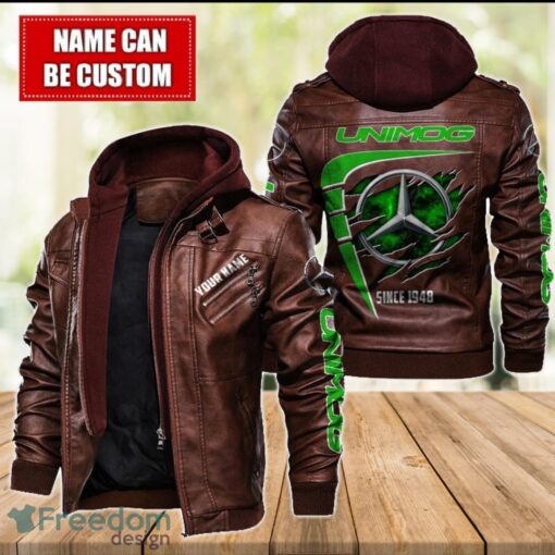 Unimog MB 2D Leather Jacket For Men Custom Name Special Gift Ideas Product Photo 2