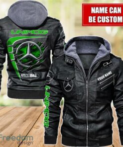 Unimog MB 2D Leather Jacket For Men Custom Name Special Gift Ideas