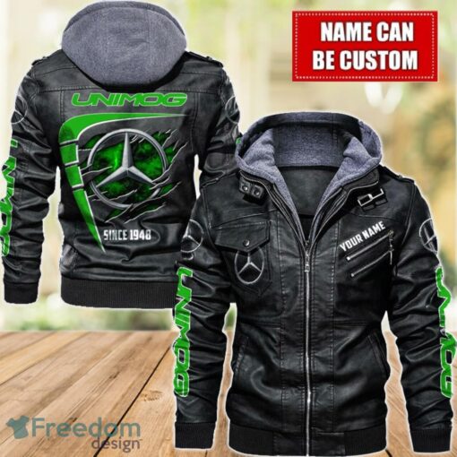 Unimog MB 2D Leather Jacket For Men Custom Name Special Gift Ideas Product Photo 1