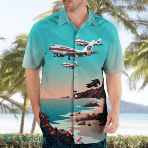 United Airlines Boeing 747SP-21 Aloha Hawaiian Shirt Beach Gift Shirt Product Photo 4