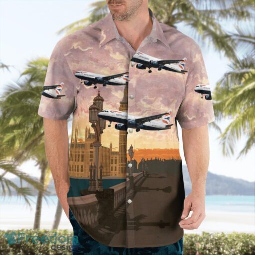 United Kingdom, British Airways Airbus A320-200 Hawaiian Shirt Product Photo 3