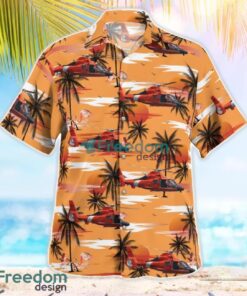 United States Coast Guard MH-65 Helicopter Tropical 3D Hawaiian Shirt Gift For Summer Product Photo 2