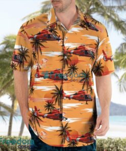 United States Coast Guard MH-65 Helicopter Tropical 3D Hawaiian Shirt Gift For Summer Product Photo 3