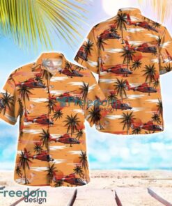 United States Coast Guard MH-65 Helicopter Tropical 3D Hawaiian Shirt Gift For Summer