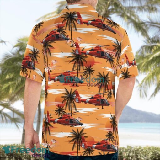 United States Coast Guard MH-65 Helicopter Tropical 3D Hawaiian Shirt Gift For Summer Product Photo 4