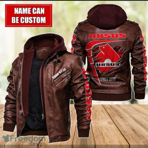 Ursus 2D Leather Jacket For Men Custom Name Special Gift Ideas Product Photo 2