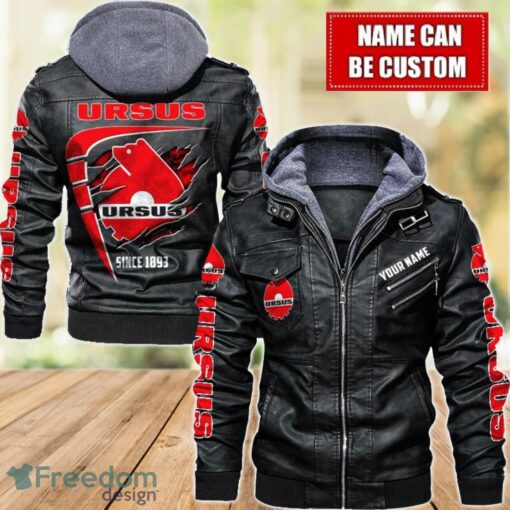 Ursus 2D Leather Jacket For Men Custom Name Special Gift Ideas Product Photo 1