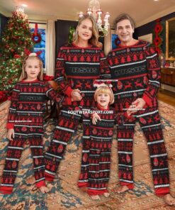Ursus SA Car Racing Logo Pattern Ugly Christmas Pajamas Set Gift For Family