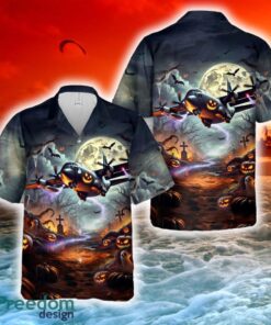 US Air Force Lockheed C-130 Hercules Halloween Hawaiian Shirt For Summer Men Women