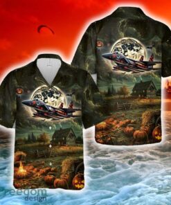 US Air Force McDonnell Douglas F-15 Eagle Halloween Hawaiian Shirt