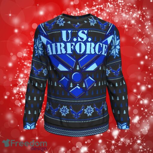 US Airforce Christmas Dark Sweater Full Over Print Gifts Christmas 3D Sweater Shirt Product Photo 1