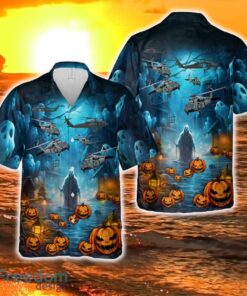 US Army Sikorsky UH-60 Black Hawk Halloween Hawaiian Shirt