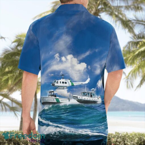 U.S. Border Patrol Helicopter And Boats Aloha Hawaiian Shirt Beach Gift Shirt Product Photo 2