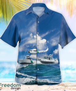 U.S. Border Patrol Helicopter And Boats Aloha Hawaiian Shirt Beach Gift Shirt Product Photo 3