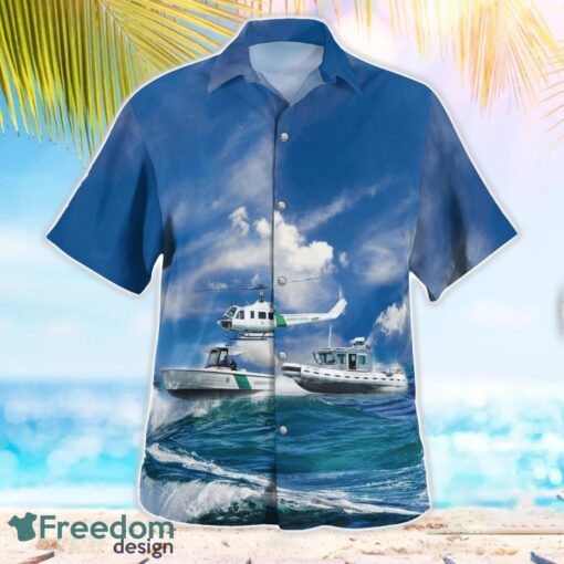 U.S. Border Patrol Helicopter And Boats Aloha Hawaiian Shirt Beach Gift Shirt Product Photo 3