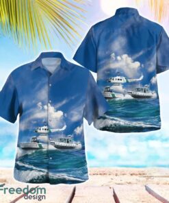 U.S. Border Patrol Helicopter And Boats Aloha Hawaiian Shirt Beach Gift Shirt Product Photo 1