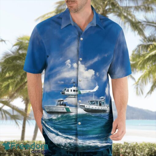 U.S. Border Patrol Helicopter And Boats Aloha Hawaiian Shirt Beach Gift Shirt Product Photo 4