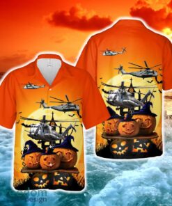 U.S. Marine Corps Sikorsky CH-53E Super Stallion (S-65E80) Halloween Hawaiian Shirt
