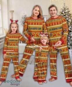 US Marine Corps Ugly Christmas Pajamas Set Gift For Family