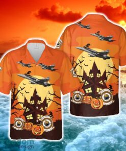 US Marine Fighter Attack Squadron 323 (VMFA-323) Death Rattlers FA-18C Hornet Halloween Hawaiian Shirt