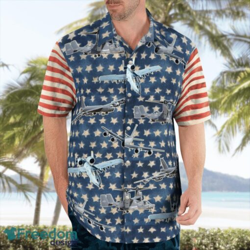 US Military Aircraft Independence Day Hawaiian Shirt Beach Summer Shirt Product Photo 3