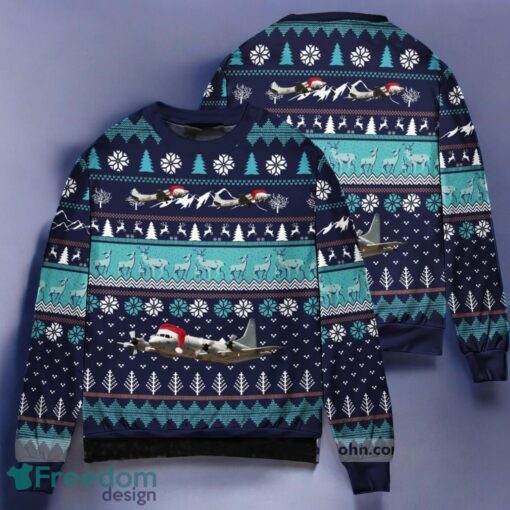 US Navy Lockheed P-3 Orion Ugly Christmas AOP Sweater 3D Printed Christmas Gift Product Photo 1