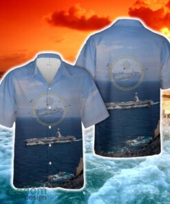 US Navy USS Gerald R. Ford (CVN-78) Hawaiian Shirt For Summer Men Women