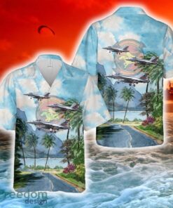 US Navy VFA-87 FA-18E Golden Warriors Hawaiian Shirt