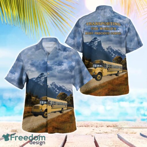 US School Bus Driver Aloha Hawaiian Shirt Beach Gift Shirt Product Photo 1