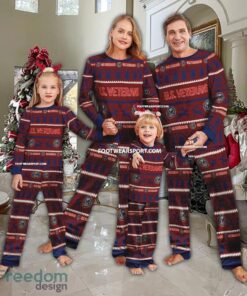 US Vererans Logo Pattern Ugly Christmas Pajamas Set Family