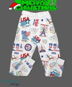 USA Olympic Paris 2024 Best Team Fleece Pajamas Set Gift Family image USA Olympic Paris 2024 Best Team Fleece Pajamas Set Gift Family - USA Olympic Paris 2024 Best Team Fleece Pajamas Set-3