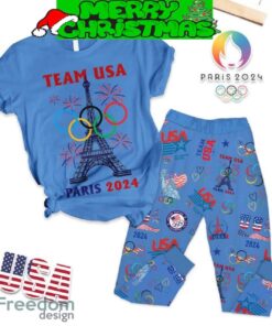 USA Olympic Paris 2024 Best Team Fleece Pajamas Set Gift Family image USA Olympic Paris 2024 Best Team Fleece Pajamas Set Gift Family - USA Olympic Paris 2024 Best Team Fleece Pajamas Set-4