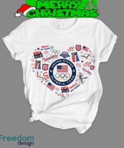 USA Olympic Paris 2024 Dream And Love Fleece Pajamas Set For Christmas - USA Olympic Paris 2024 Dream And Love Fleece Pajamas Set-2
