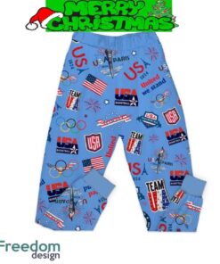 USA Olympic Paris 2024 Dream And Love Fleece Pajamas Set For Christmas image USA Olympic Paris 2024 Dream And Love Fleece Pajamas Set For Christmas - USA Olympic Paris 2024 Dream And Love Fleece Pajamas Set-6
