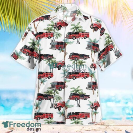 Valhalla, New York, Valhalla Fire Department Tropical 3D Hawaiian Shirt Gift For Summer Product Photo 2