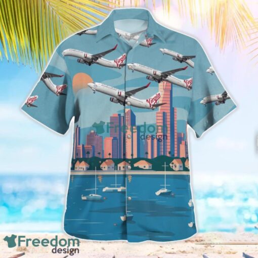 Virgin Australia Airlines Boeing 737-800 Tropical 3D Hawaiian Shirt Gift For Summer Product Photo 2