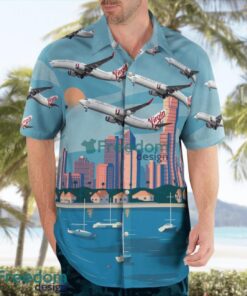 Virgin Australia Airlines Boeing 737-800 Tropical 3D Hawaiian Shirt Gift For Summer Product Photo 3