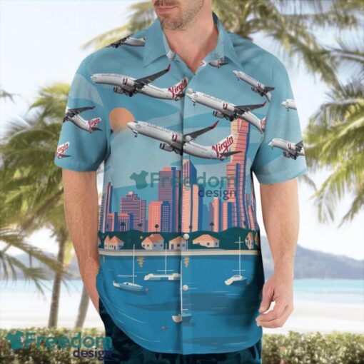 Virgin Australia Airlines Boeing 737-800 Tropical 3D Hawaiian Shirt Gift For Summer Product Photo 3