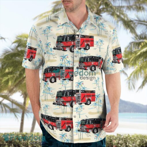 Virginia Floyd County Volunteer Fire Department Tropical 3D Hawaiian Shirt Gift For Summer Product Photo 3