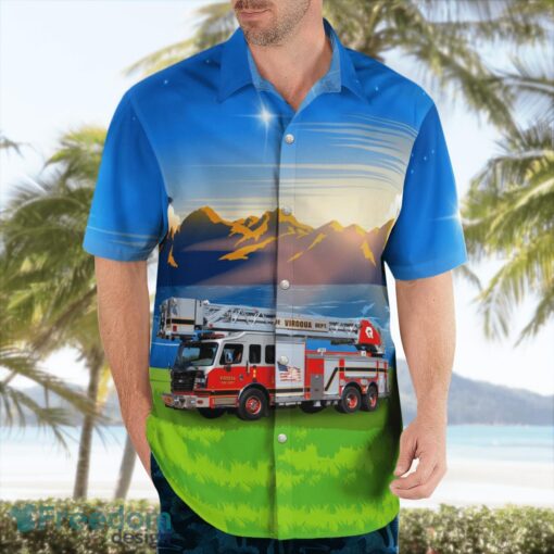 Viroqua, Wisconsin, Viroqua Fire Department Aloha Hawaiian Shirt Beach Gift Shirt Product Photo 4