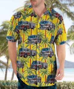 Wagontown Fire Co Coatesville, Pennsylvania Summer Hawaiian Shirt Product Photo 4