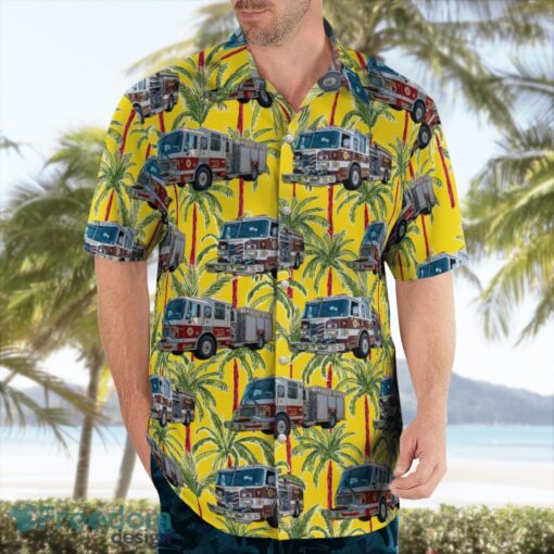 Wagontown Fire Co Coatesville, Pennsylvania Summer Hawaiian Shirt Product Photo 4