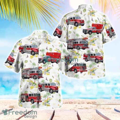 Wallingford, Connecticut, Wallingford Fire Department Tropical 3D Hawaiian Shirt Gift For Summer Product Photo 1