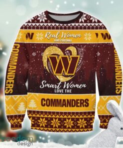 Washington Commanders Logo Ugly Christmas Sweater For Fans Men And Women Christmas Gift Ideas